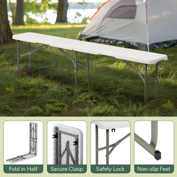 6FT户外庭院可折叠长凳-15