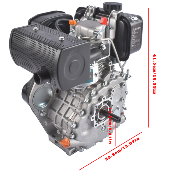 A3-黑色5HP四冲程单缸柴油发动机 5HP 4-stroke Heavy Duty Single Cylinder Diesel Motor Engine 247CC/3600W (Black)-12