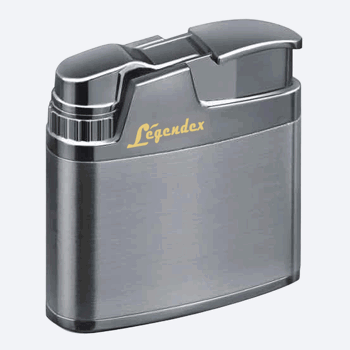 LEGENDEX®攀登者* 银色防风打火机复古风格用于雪茄香烟厨房户外可重复充气可调节火焰高度便携式