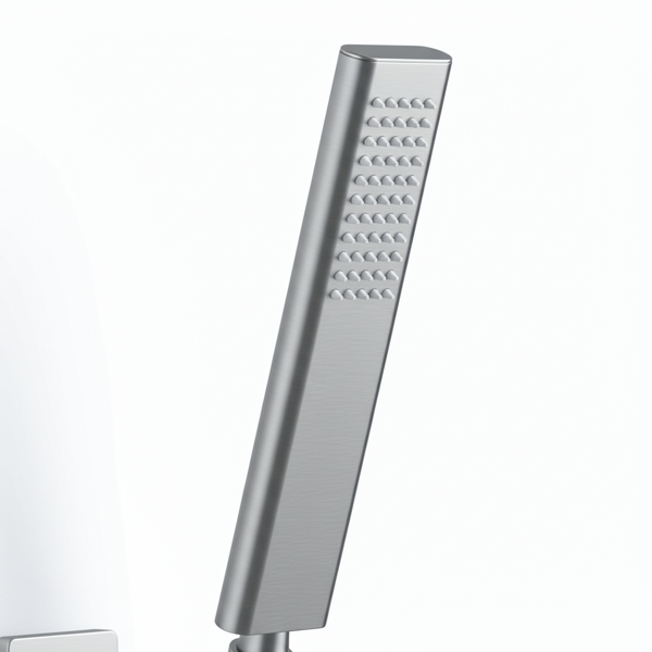 公头NPT哑光拉丝淋浴系统，浴室水龙头套件，带10英寸雨喷头和手持淋浴装置（包括压力平衡淋浴阀套件）【周末不发货，TK/TEMU订单仅支持自提】-7