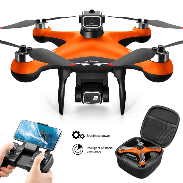 S116 Drone Orange 2 Batteries Built-in Electric Adjustable Camera Adjustable To 90° With LED Nightlight Drone Beginners' Favorite The Perfect Toy Gift-7