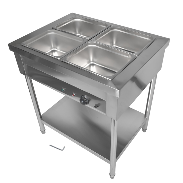 A3-4盘商用保温柜 4-Pan Commercial Food Warmer, Professional Buffet Catering Food Warmer, Electric Steam Table, Stainless Steel-9