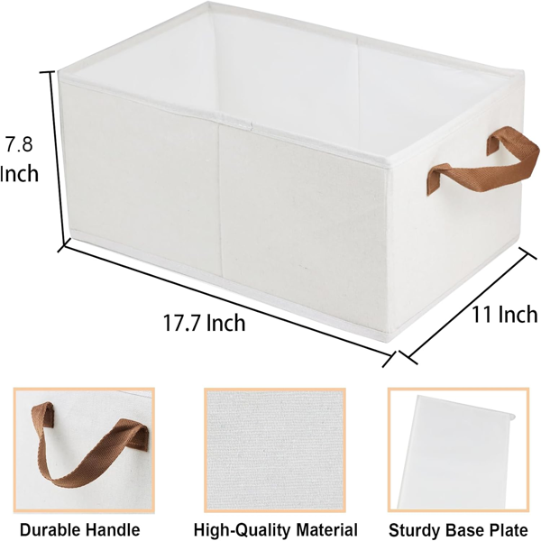 3个大容量储物箱一包，衣橱收纳系统，坚固可折叠收纳盒，用于整理衣物、床单、玩具、书籍——书架收纳器、架子、篮子、收纳箱-2