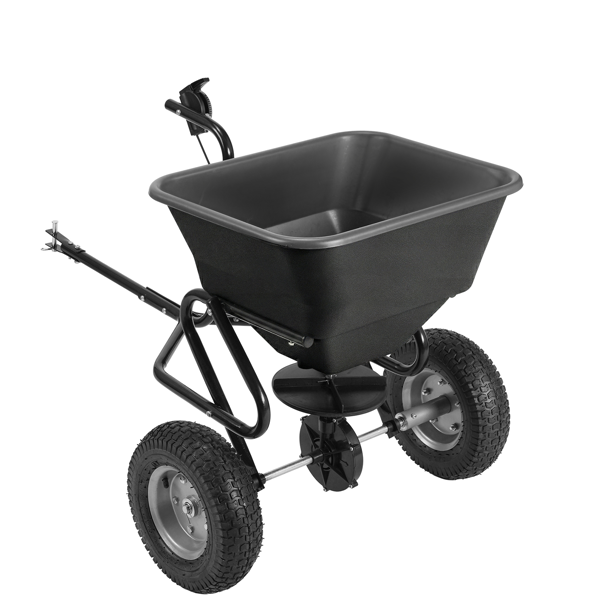 98*76*77CM 黑色 110lb 橡胶充气轮 牵引挂车款 施肥车 调节10档位 花园推车 送防尘罩 过滤网-1