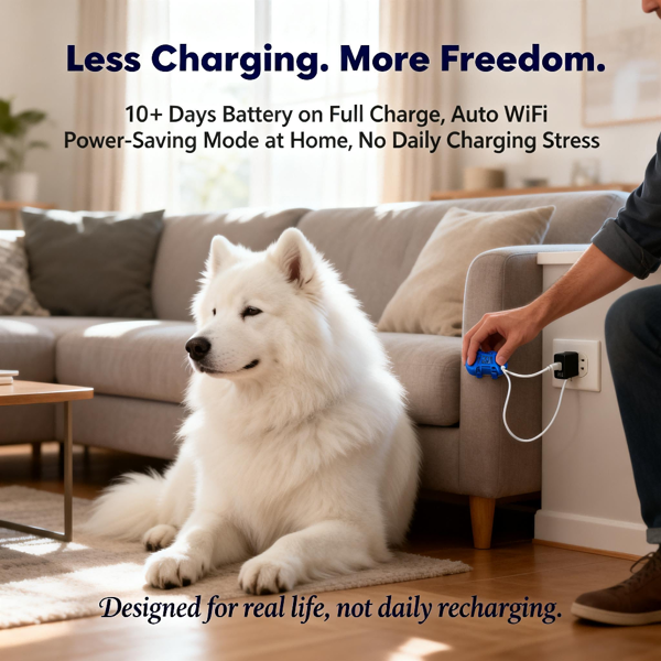 GPS宠物追踪器，适用于猫狗，内置物联网SIM卡，支持WiFi追踪，追踪距离不受限制，配备二维码防丢定位器，需订阅服务。-3