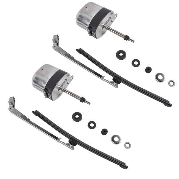 改装雨刮电机套件 Silver Windshield Wiper Motor Kit Street Hot Rod Universal Boat Fit for Chevy Fit for Jeep-6
