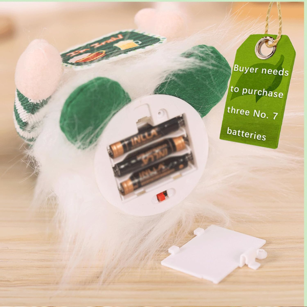 圣帕特里克节侏儒绒面，配有 11 英寸的轻盈装饰，爱尔兰精灵 Tomte 侏儒装饰品桌面室内家居装饰 2 件装-4