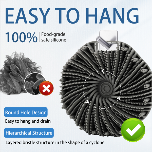 硅胶身体去角质刷，淋浴专用去角质刷，温和去角质-5