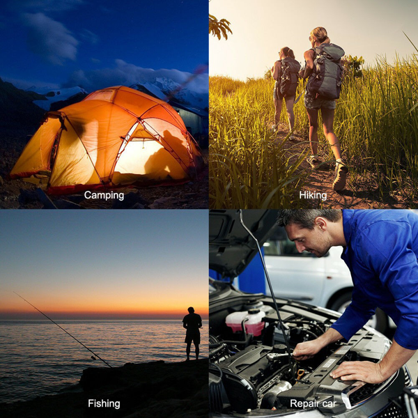 2套LED工作灯USB可充电W/磁性底座工作灯手电筒-9