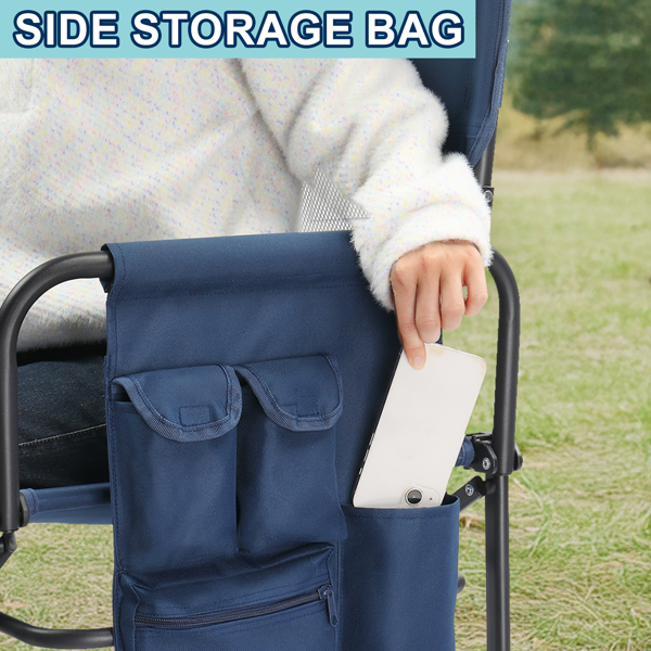 座高19"*宽23"*深16"  蓝灰色  野营椅 牛津布 120kg-7