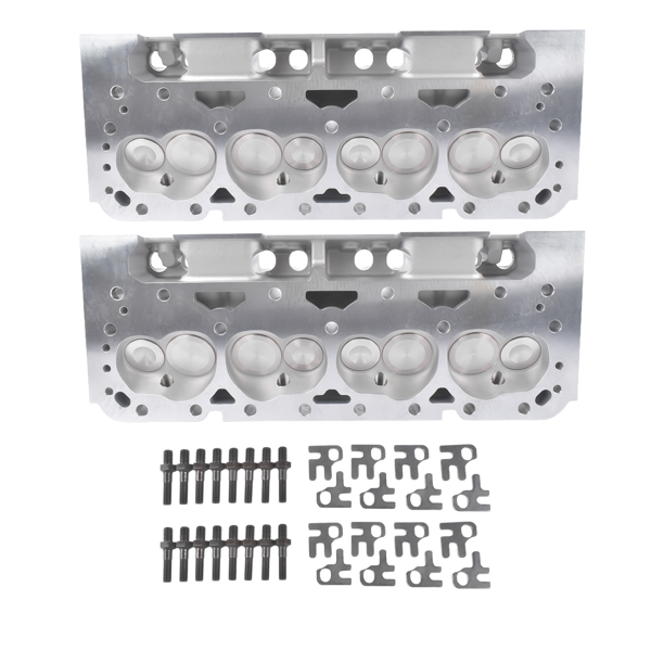 缸盖总成 Complete Aluminum Cylinder Heads Fits for SBC Chevy 350 Camaro 190cc 64cc 2.02/1.60-Straight 129006601-5