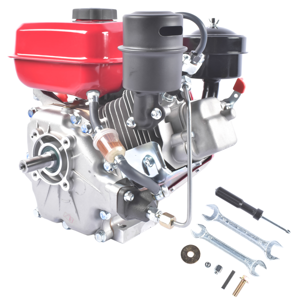 A3-红色3HP四冲程单缸柴油发动机 3HP 4-stroke Heavy Duty Single Cylinder Diesel Motor Engine 196CC/2200W (Red)-7