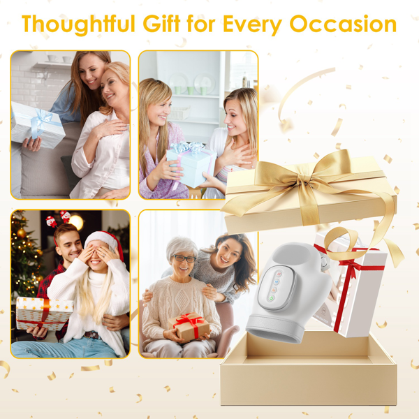 （自提可发加拿大，temu&tk下自提单）14个气囊无线手部按摩器，3种按摩模式、5档强度、3档热度，缓解关节炎和腕管综合征，专为关节炎及腕管综合征疼痛设计的无线手部按摩工具-8