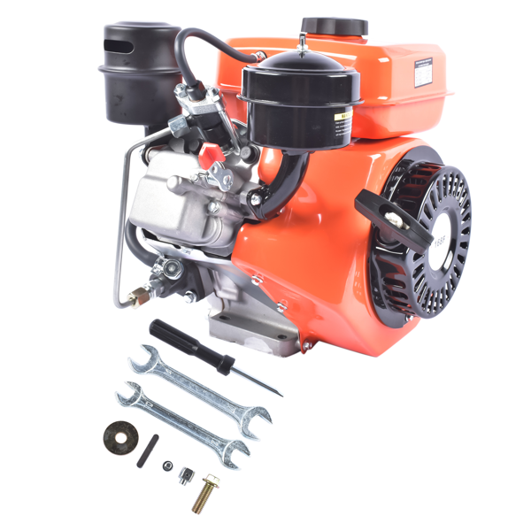A3- 橙色3HP四冲程单缸柴油发动机 3HP 4-stroke Heavy Duty Single Cylinder Diesel Motor Engine 196CC/2200W (Orange)-3