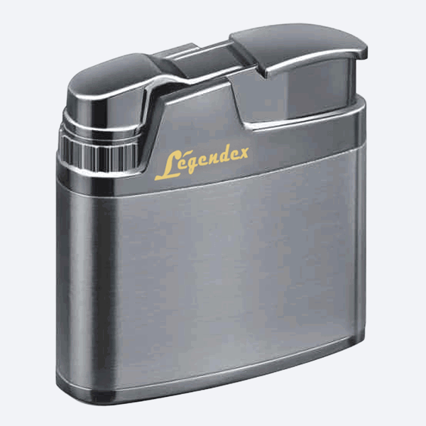 LEGENDEX®攀登者* 银色防风打火机复古风格用于雪茄香烟厨房户外可重复充气可调节火焰高度便携式-1