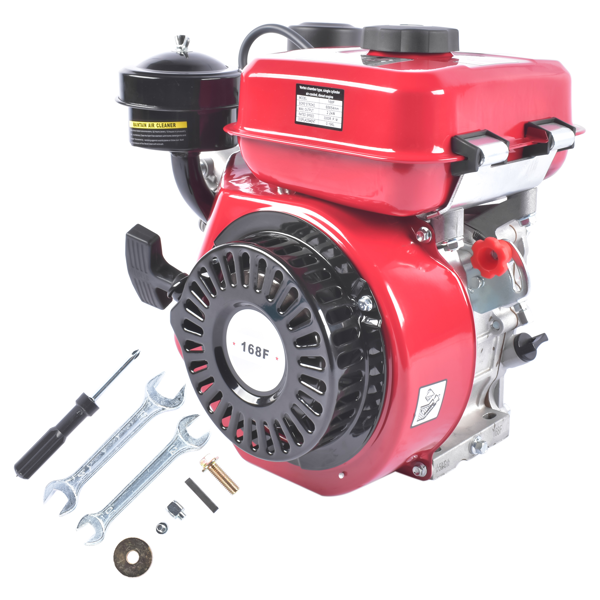 A3-红色3HP四冲程单缸柴油发动机 3HP 4-stroke Heavy Duty Single Cylinder Diesel Motor Engine 196CC/2200W (Red)-5
