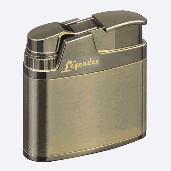 LEGENDEX®攀登者* 银色防风打火机复古风格用于雪茄香烟厨房户外可重复充气可调节火焰高度便携式-1