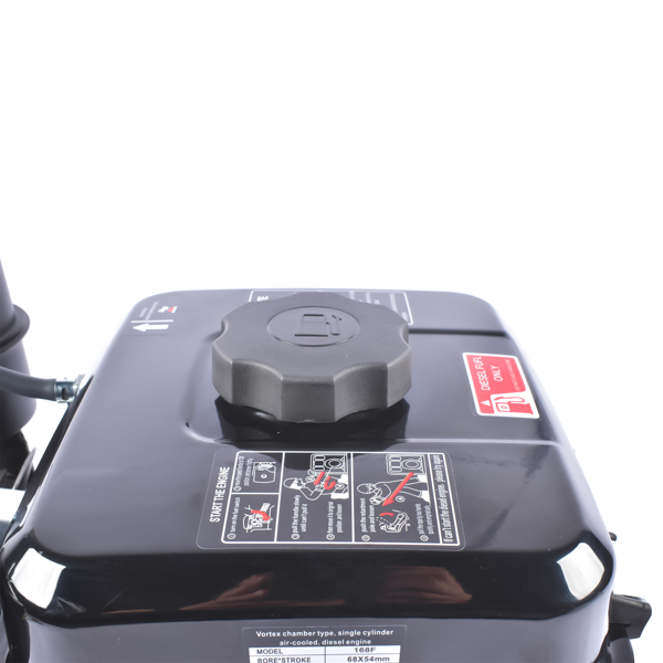 A3-黑色3HP四冲程单缸柴油发动机 3HP 4-stroke Heavy Duty Single Cylinder Diesel Motor Engine 196CC/2200W (Black)-11