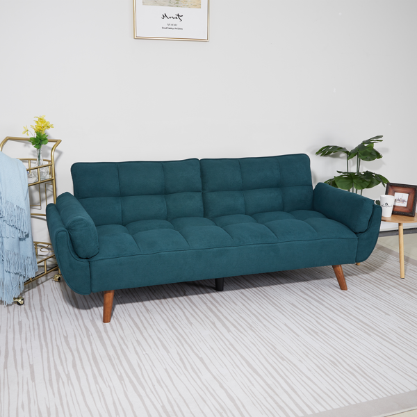 75英寸喇叭扶手可转换双人沙发床-绿色-9