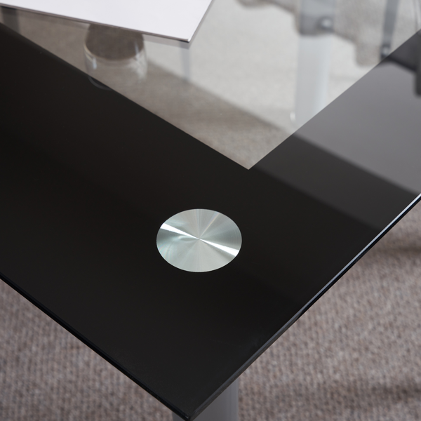 4pcs 高靠背横线缝纫装饰 PU革 餐椅 圆管 黑色 N201（替换编码：13028198-18410366）-14