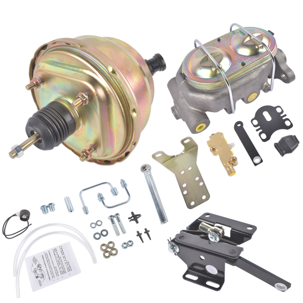 刹车助力器总成 Power Brake Booster Assembly Manual Master Cylinder Replacement for 1957-1972 Ford Galaxie & Fullsize Cars-4