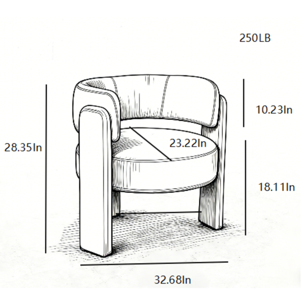 现代休闲单人椅，时尚圈绒面料休闲扶手椅，舒适软垫单人沙发椅，适用于客厅、卧室、公寓、办公室 - 橙色-3