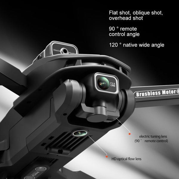 V168  Drone | Front-mounted 8K HD PTZ Camera, 4.5-inch Screen Remote Control, Brushless Motors, GPS Return-to-home, Gesture Control, 360° Roll, Dual Lenses, Foldable Design-9