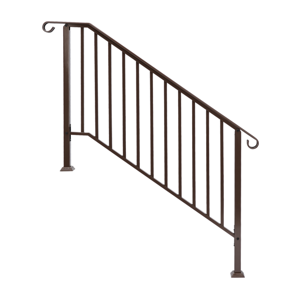 古铜色 4阶 庭院楼梯扶手-3