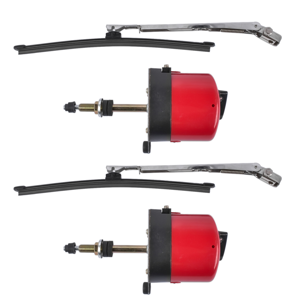 改装雨刮电机套件 Red Windshield Wiper Motor Kit Street Hot Rod Universal Boat Fit for Chevy Fit for Jeep-2