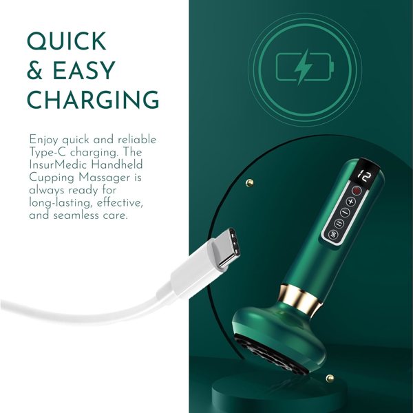 刮痧身体按摩器。12级电动真空杯式按摩器，可充电，无线。非常适合万圣节、圣诞节和生日礼物-3