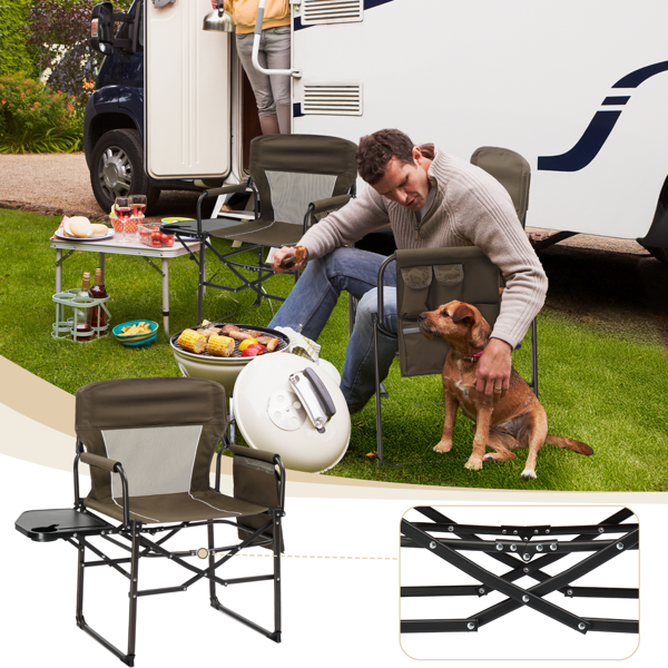 座高19"*宽23"*深16"  棕色  野营椅 牛津布 120kg-9