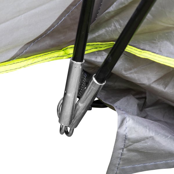 10人 深灰色 三室 露营帐篷 涤纶布 玻璃纤维杆 522*260*210cm 家庭帐篷 N001 -26