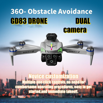GD83 Drone Is Equipped with Dual Cameras, Powerful Brushless Motor,Light Flow Positioning, , Foldable Aerial Photography Drone