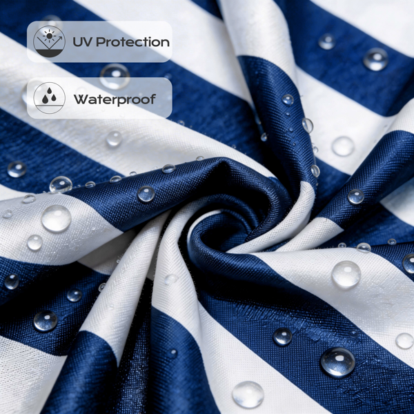 4' 蓝白条 伸缩遮阳篷 涤纶布 铁支架 可调节-7