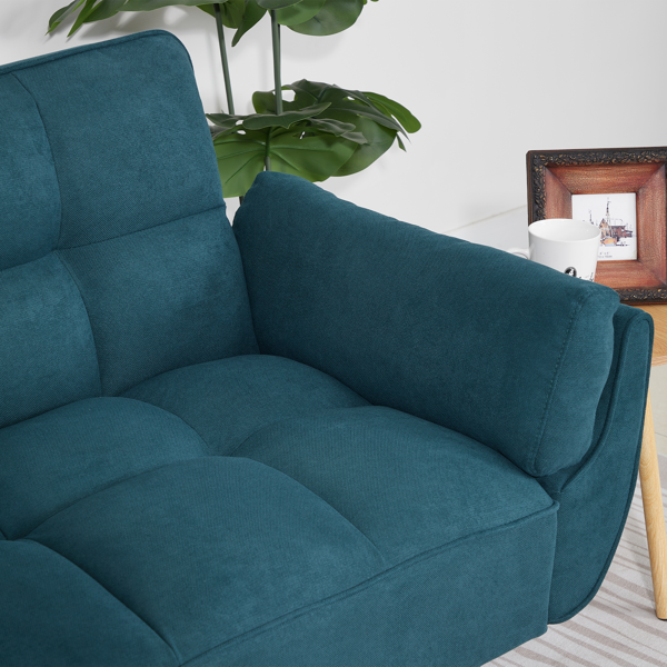 75英寸喇叭扶手可转换双人沙发床-绿色-16