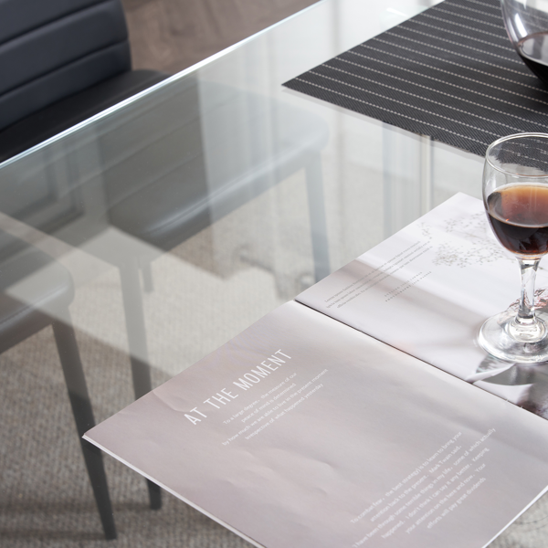 4pcs 高靠背横线缝纫装饰 PU革 餐椅 圆管 黑色 N201（替换编码：13028198-18410366）-16