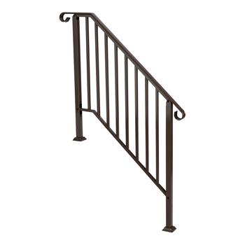 古铜色 3阶 庭院楼梯扶手