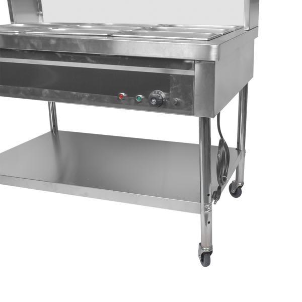 A3-9盘商用保温柜带挡板 9-Pan Commercial Food Warmer with Dividers, Professional Buffet Catering Food Warmer, Electric Steam Table, Stainless Steel-10