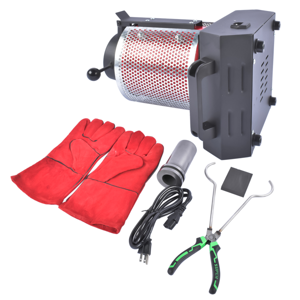 A3 1KG带网熔金炉 1KG Gold Melting Furnace 1500W 1100°C/2012°F, Compact High-Temperature Metal Casting Furnace with Heat Shield  for Smelting Aluminum Gold Copper Metal Scrap 110V-9