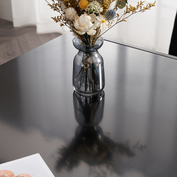 4pcs 高靠背横线缝纫装饰 PU革 餐椅 圆管 黑色 N201（替换编码：13028198-18410366）-28