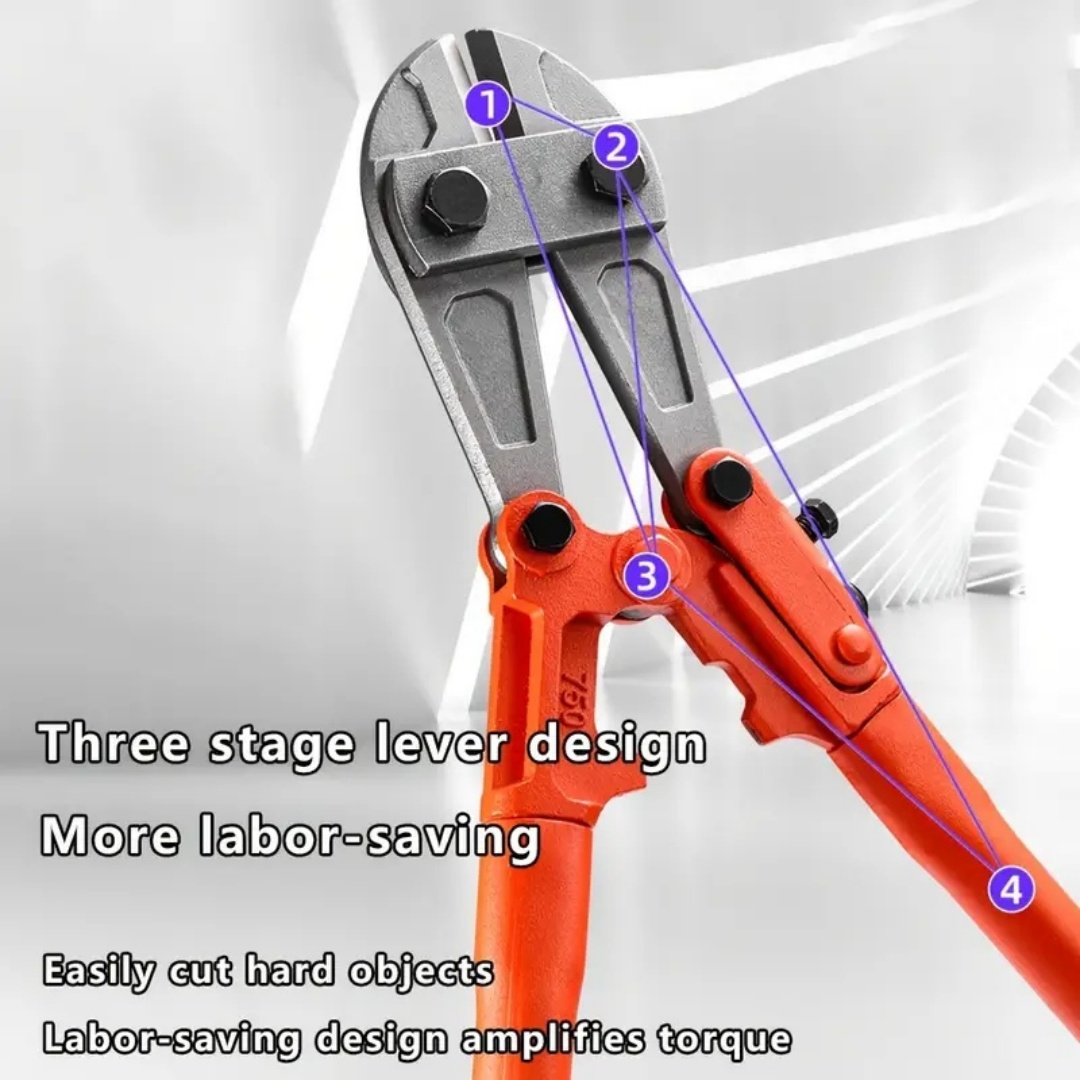 Heavy-Duty Mini Bolt Cutter 12″ for Cutting Fence, Steel Wire, Small Chain, Screws, and Rivet view 4