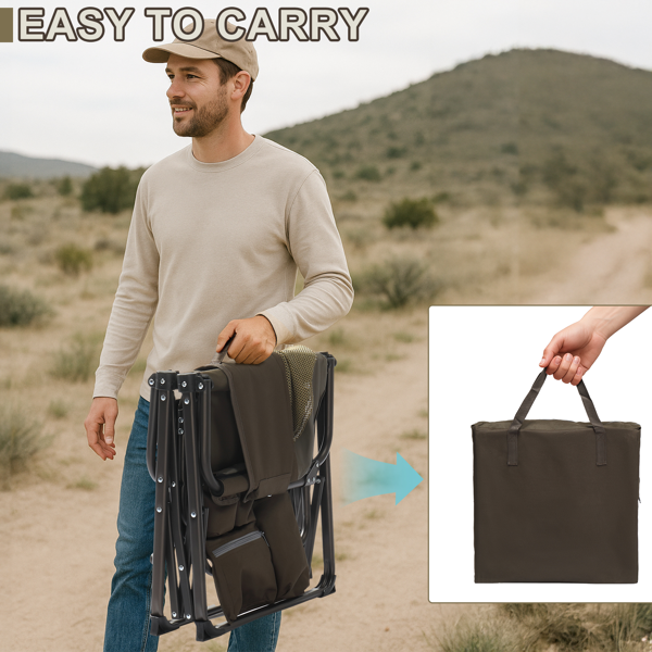 座高19"*宽23"*深16"  棕色  野营椅 牛津布 120kg-8