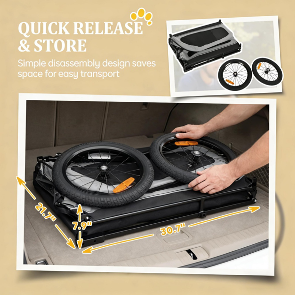 宠物自行车拖车-4