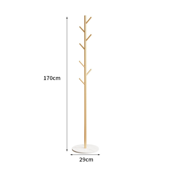 Clothing Rack, Golden Metal Freestanding Heavy Duty Clothes Rack with Marble Base, Multipurpose Garment Hanger for Bedroom, Hat, Scarf, Jacket,-3