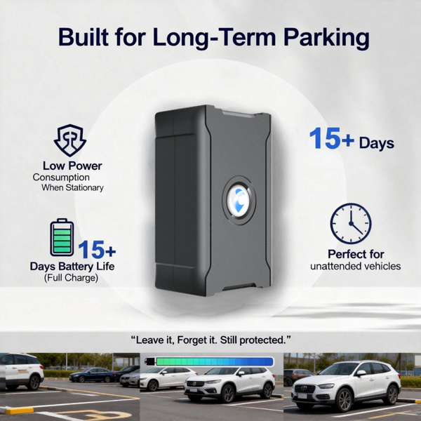 无线GPS汽车防盗追踪器 | 全球实时车辆定位器，支持物联网SIM卡 | 震动和电子围栏报警 | 续航15天以上-4