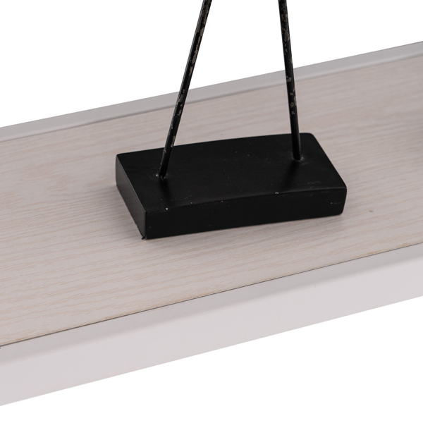 2层X型侧面 玄关桌 白色木纹 白色框架 门庭置物 三胺板 铁框架 110*23*73cm-17