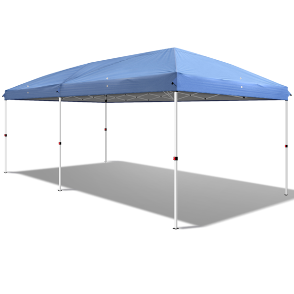 【同款C2602090067】10*20ft  蓝色  一键撑开6片纱网-2门4纱网 28/22MM脚管 10X20MM交叉杆 折叠棚  210D牛津布  喷塑铁管 配拎包 无沙袋-13