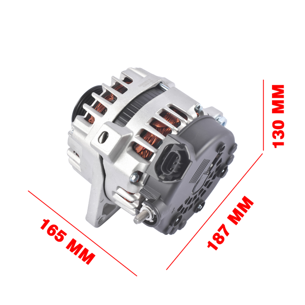 150A 12V Clockwise Alternator with 6-Groove Pulley Fits for 2016-2021 Hyundai Tucson Sport Utility 2017-2019 Kia Soul Hatchback 2.0L L4-7