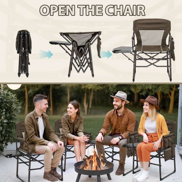 座高19"*宽23"*深16"  棕色  野营椅 牛津布 120kg-4