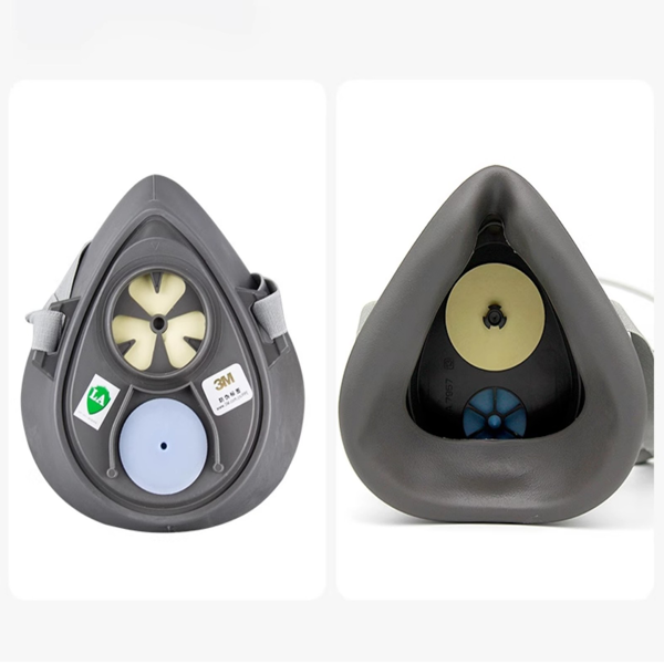 （2套）可重复使用的半面罩防尘口罩，适用于木工、油漆、焊接工作-2